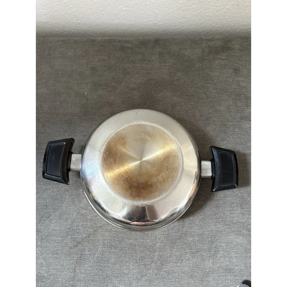 Vtg West Bend Double Boiler Insert Pot Stainless Steel Or Curved Lid?